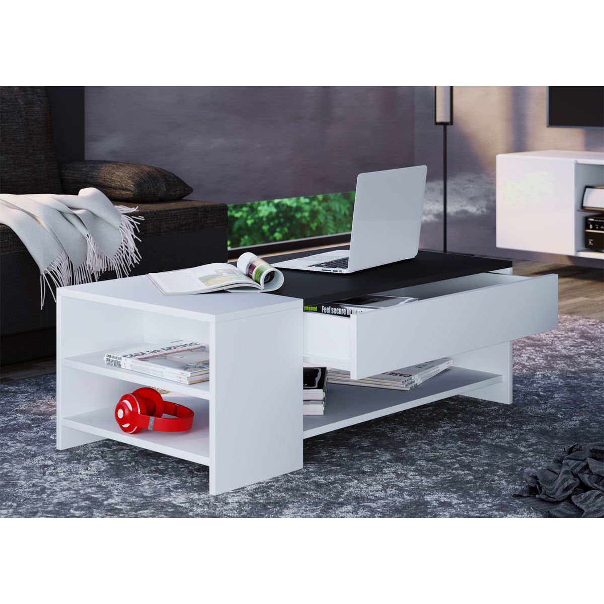 Couchtisch Tindus Buche/schwarz Bild 2