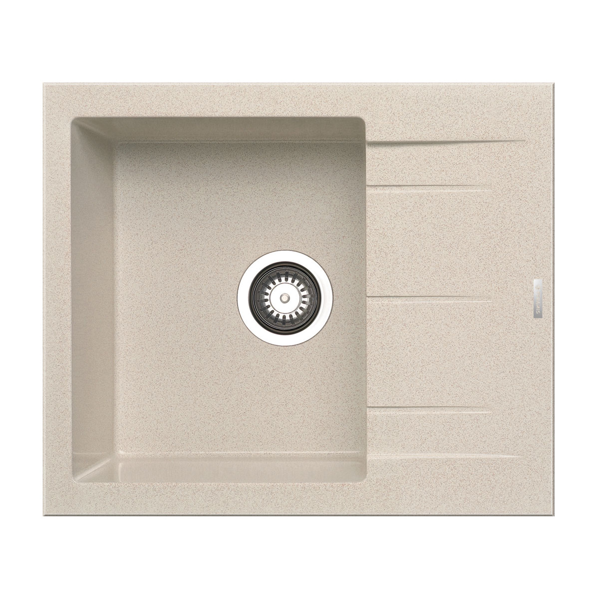 Pyramis  Einbauspuele ALAZIA 59 x 50 cm 1B 1D Granit Beige