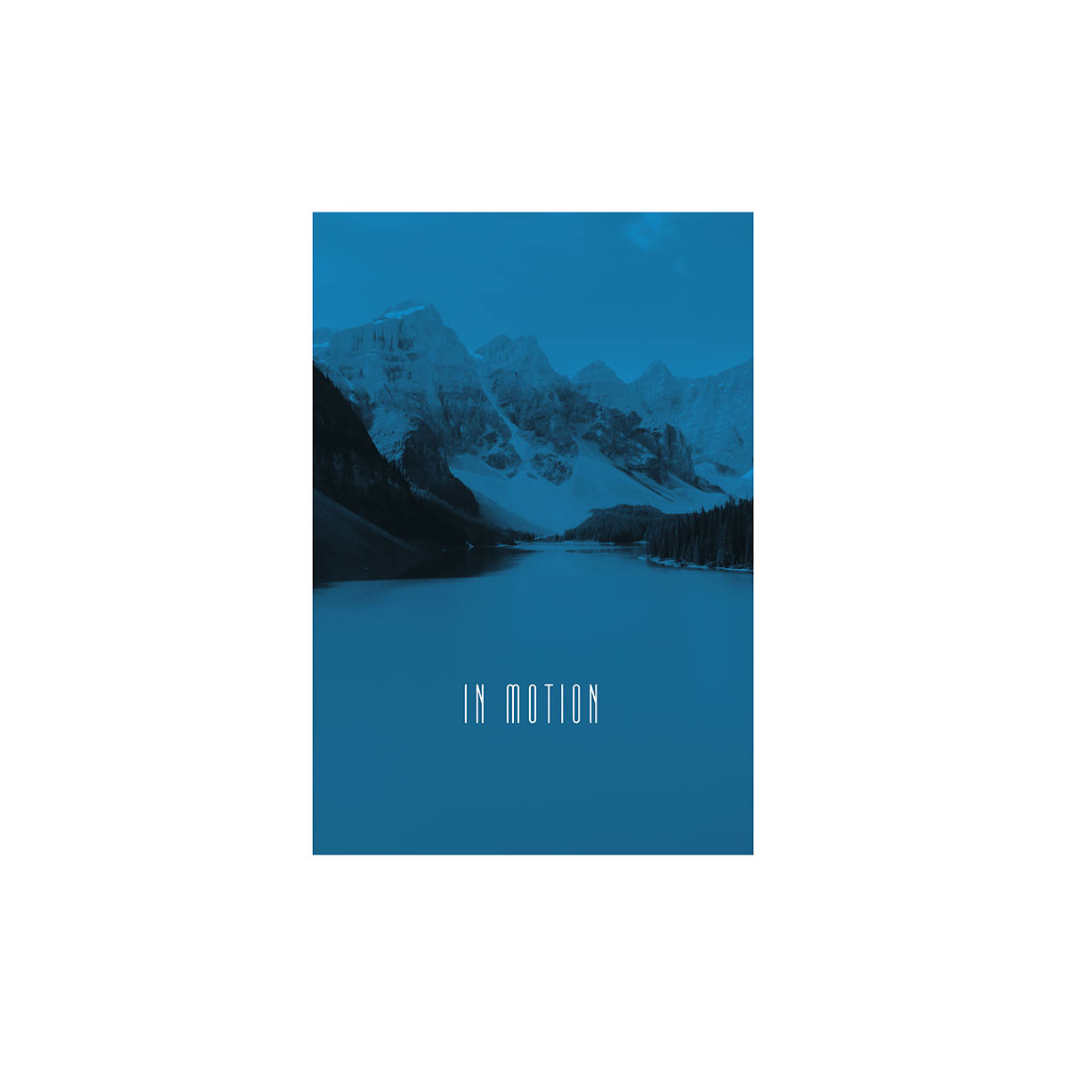 Komar  Wandbild Word Lake In Motion Blue 30x40 cm Bild 2