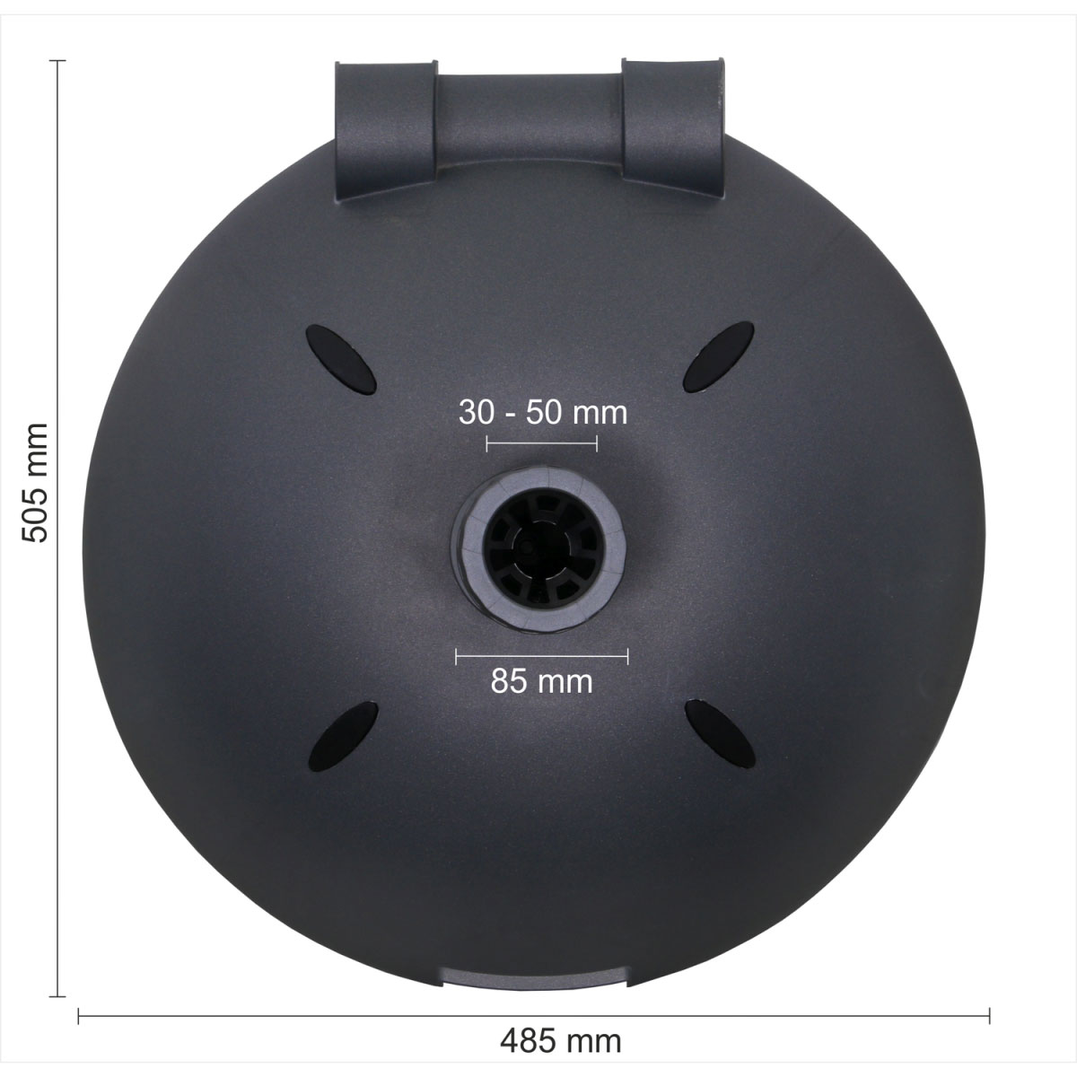 Schneider Schirme Beton-Schirmständer 40 kg halbrund anthrazit Bild 6