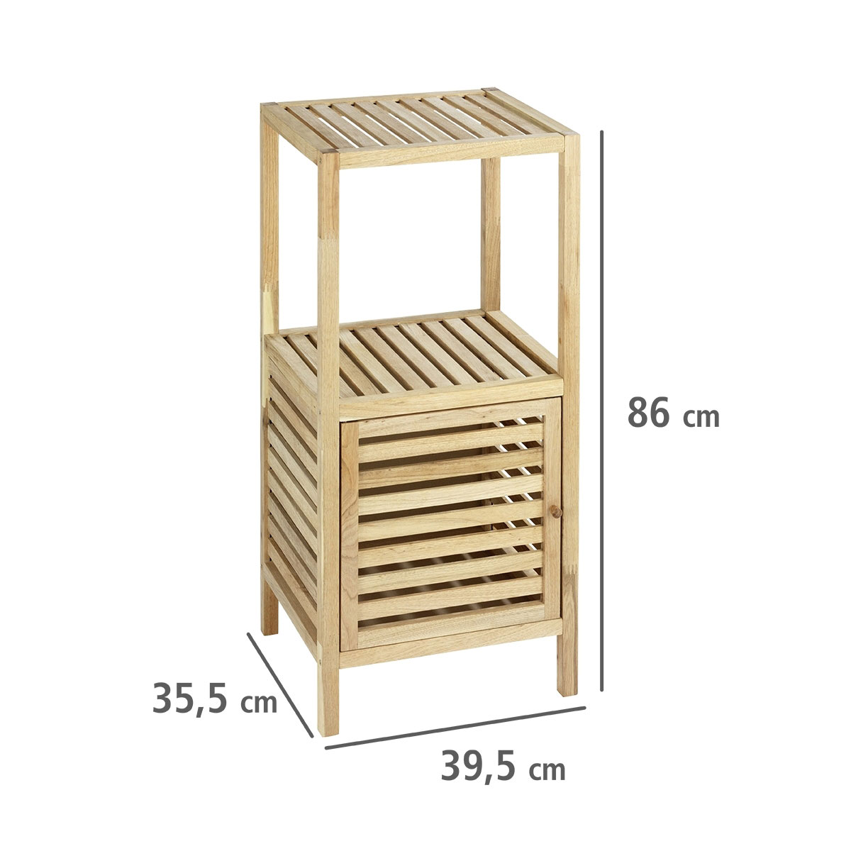 Wenko  Regal Norway mit Tür aus Walnussholz massives Walnussholz Bild 4