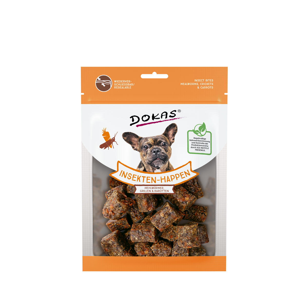 Dokas Insekten-Happen Mehlwürmer Grillen Karotte100 g