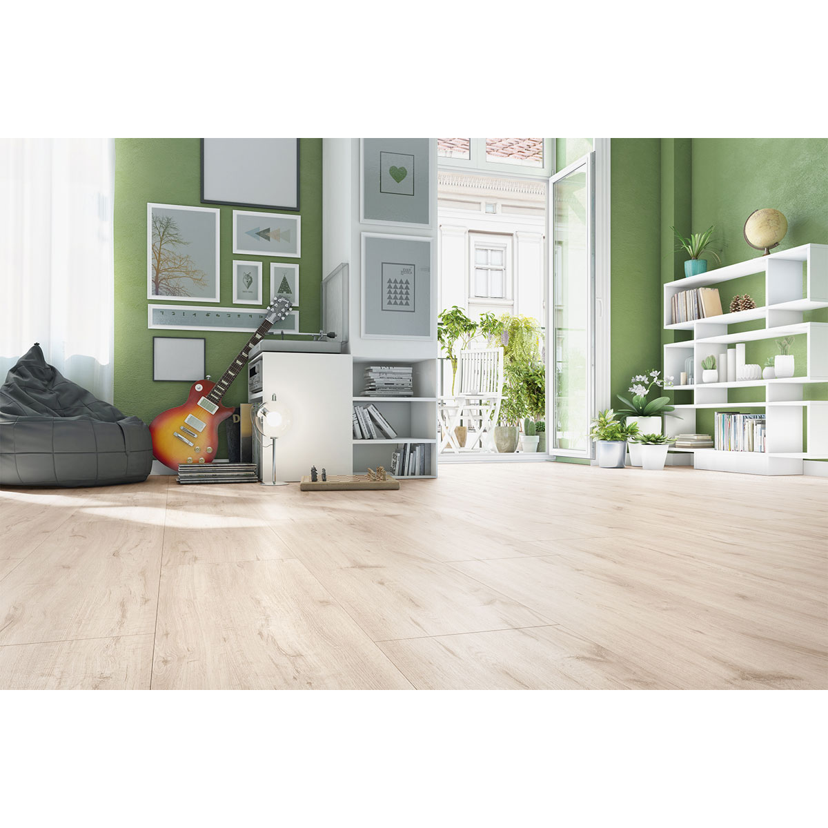 Classen Laminat 832-4 Aqua XL Eiche weiss 128,5x28x0,8 cm Bild 3