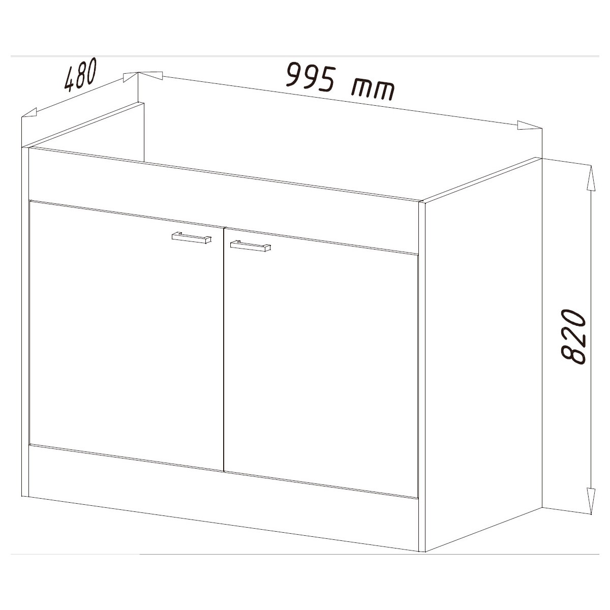 Respekta Samara Komplettspüle KS50D 100 x 50 cm Weiß / Weiß Bild 5