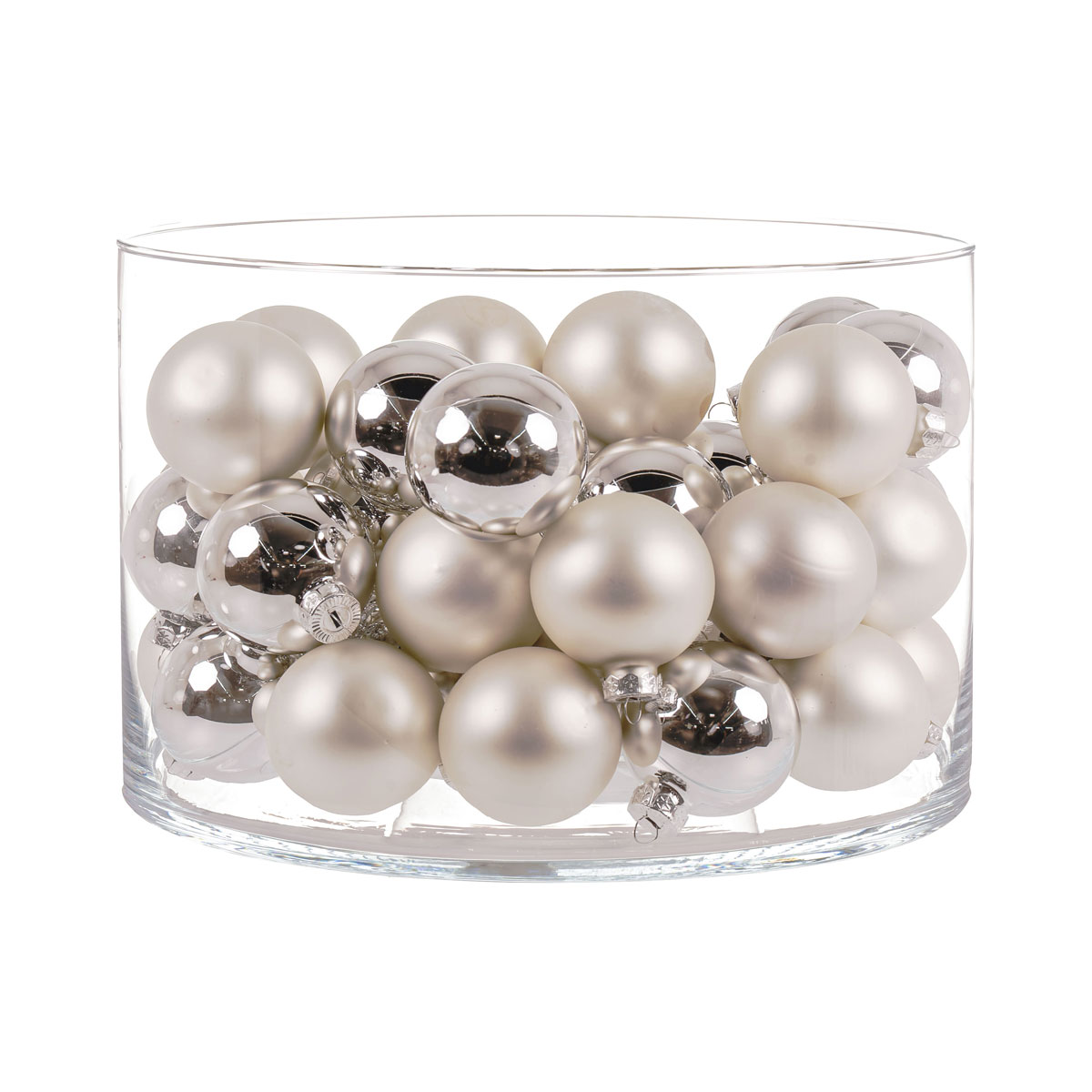 Ambientis Glaskugeln 4,5 cm silber weiß Mix Bild 1