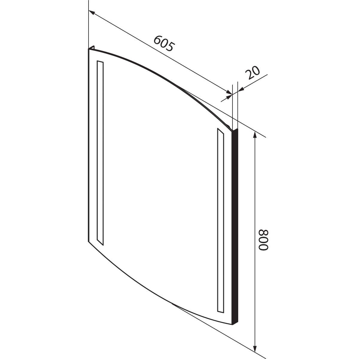 Fackelmann  Spiegelelement B.Style 605 x 800 x 20 mm LED Bild 7