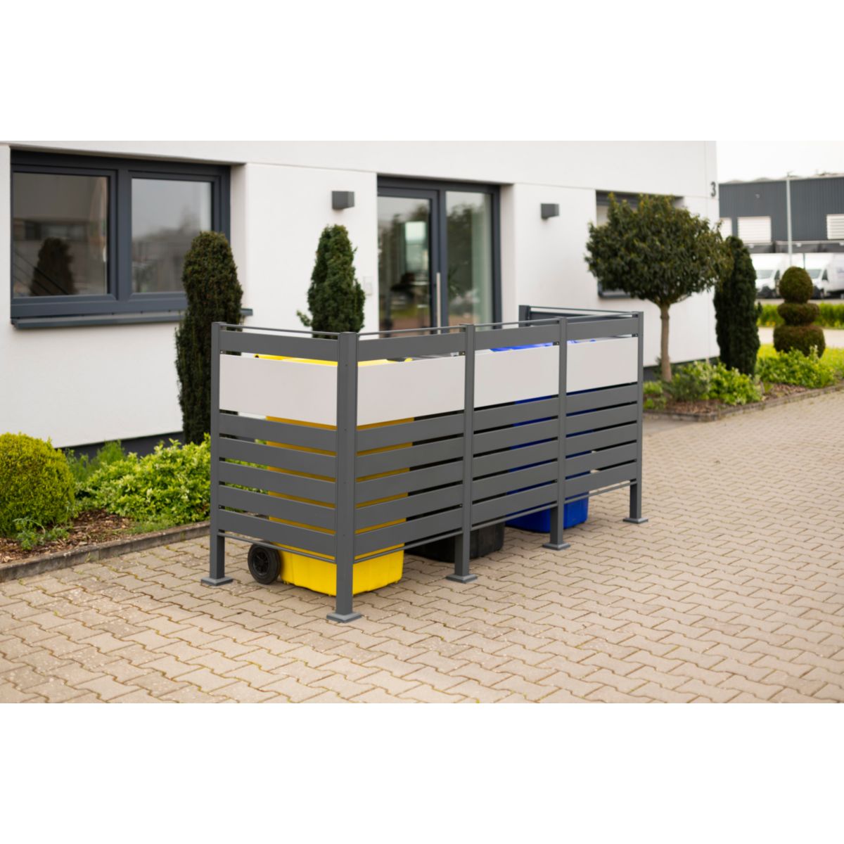 Westmann Mülltonnenverkleidung Planum 3x 240 L 1er Box 90x250x120 cm Bild 2