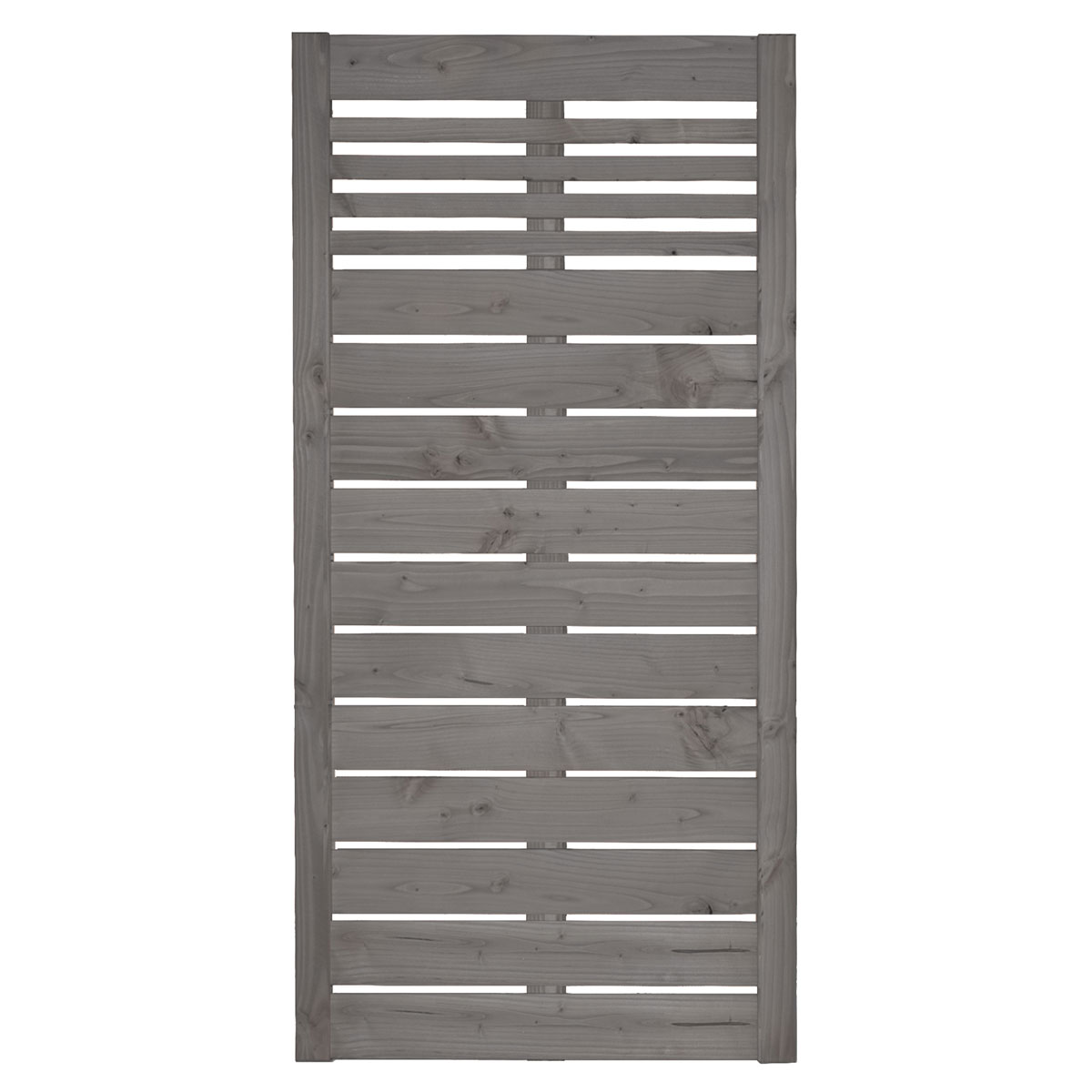 Zaunserie Aalborg Grundelement 90 x 180 cm Fichte basaltgrau lasiert