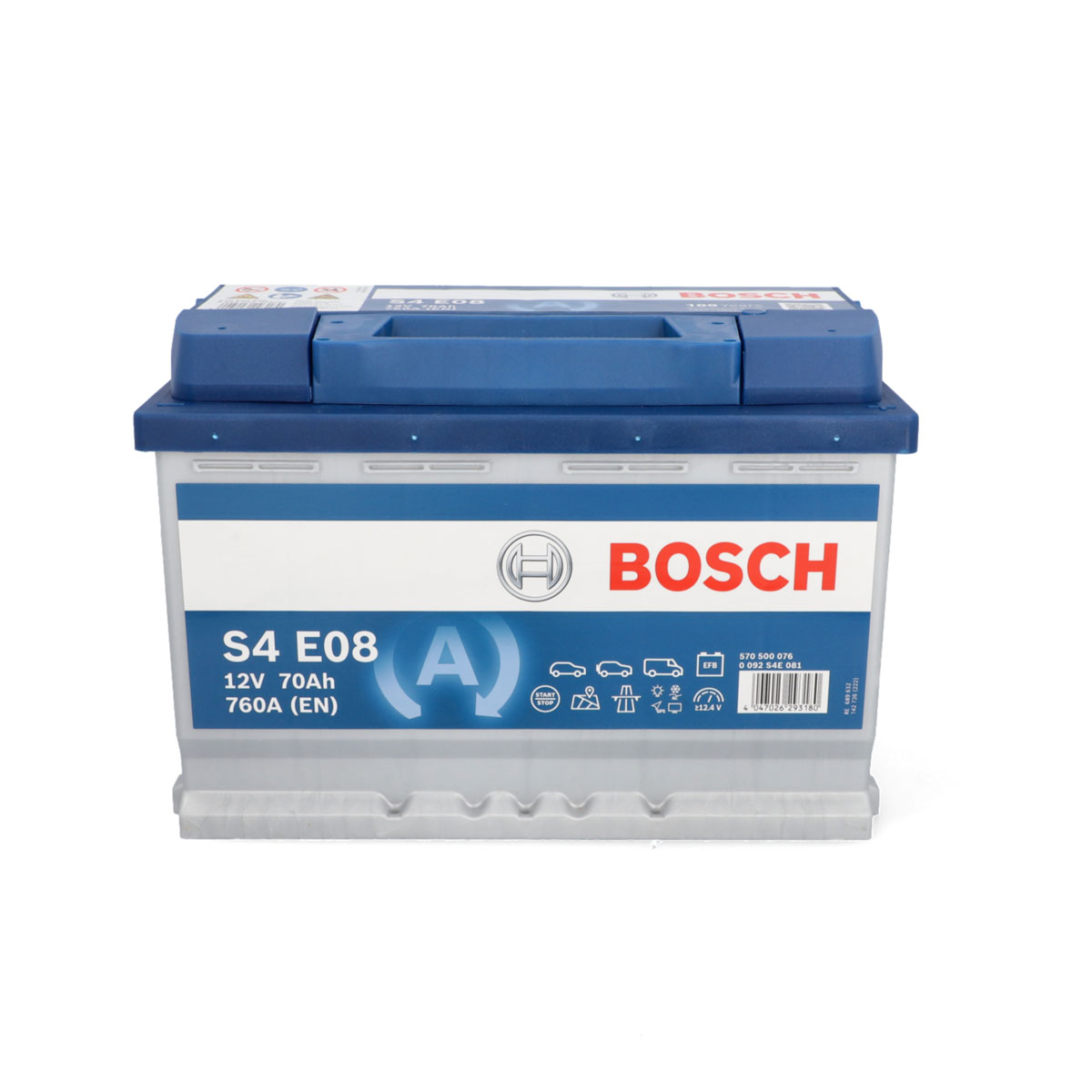 Bosch Autobatterie S4 EFB 70Ah/760A Bild 1