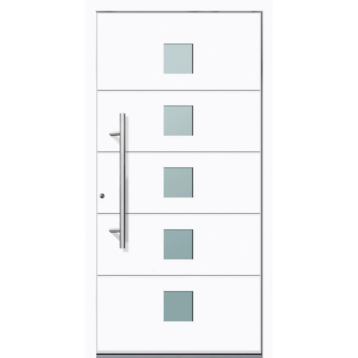 Aluminium Sicherheits-Haustür Tarent Exklusiv 75 mm weiß 110 x 210 cm Anschlag links inkl Griffset Bild 1