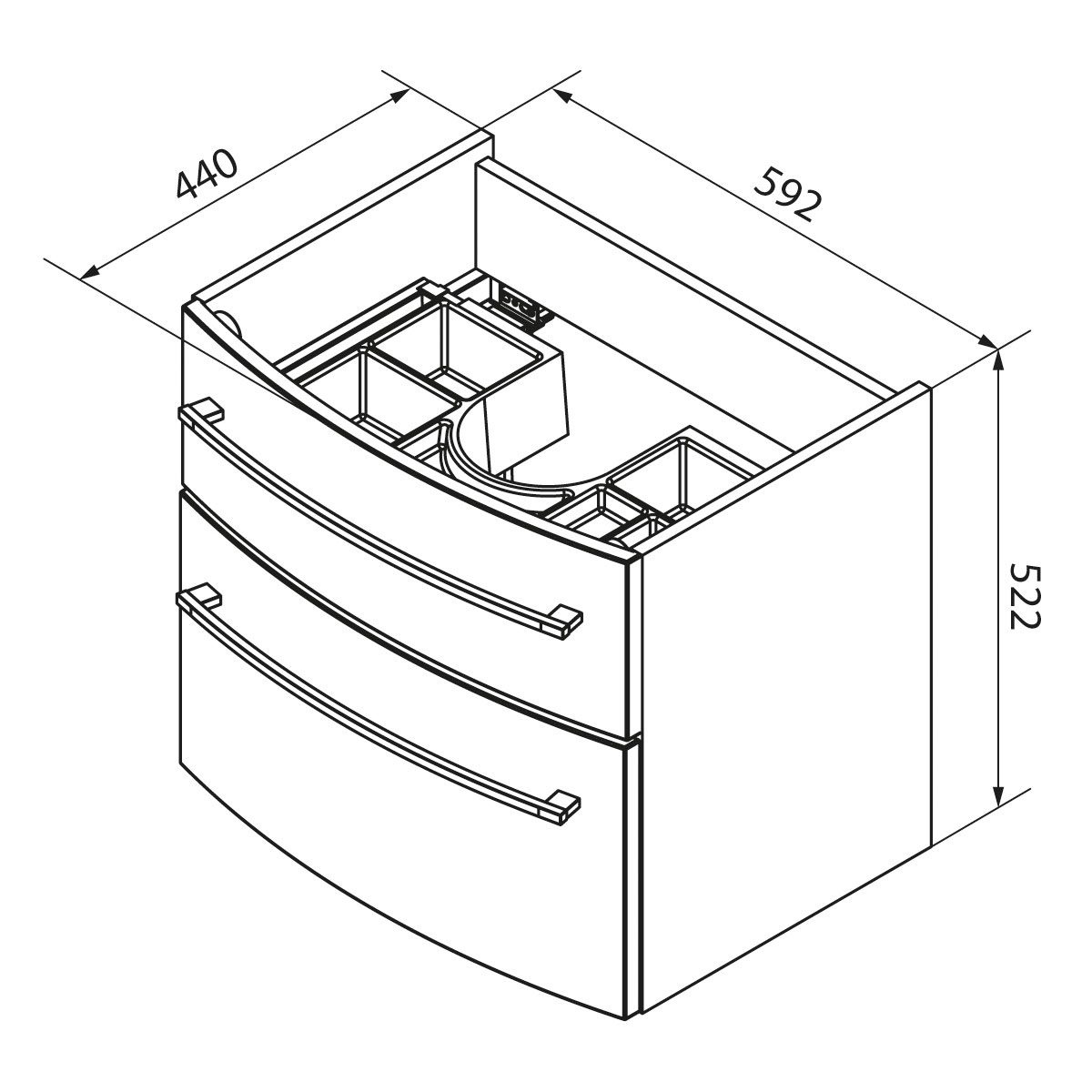 Fackelmann  Waschtisch-Set B.Style 632 x 543 x 460 mm Weiß Bild 8