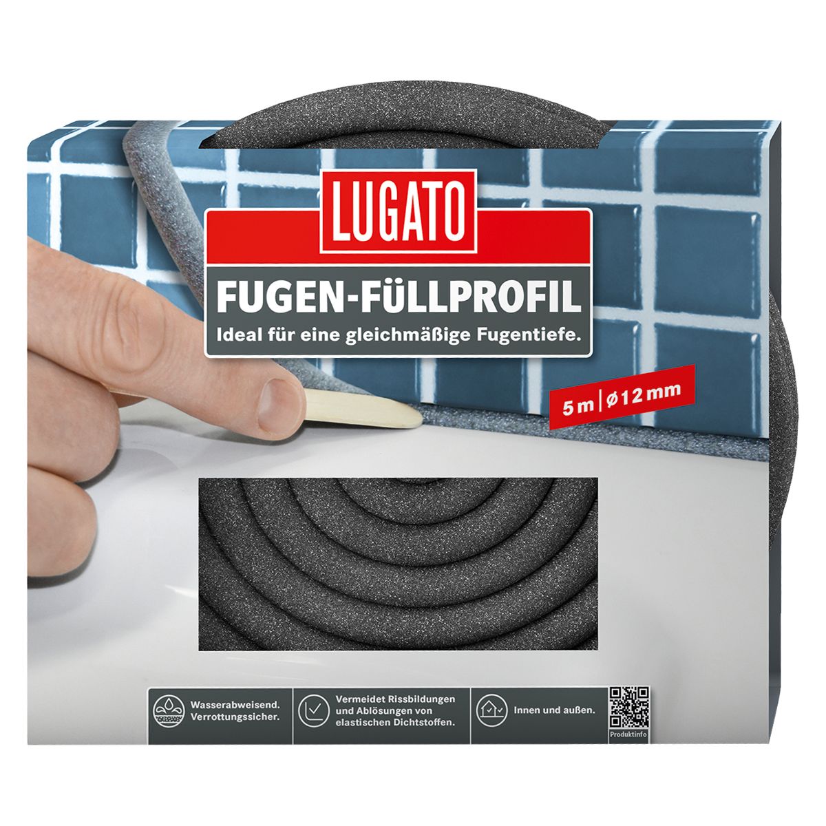 Lugato Fugen-Füllprofil 12 mm 5 m