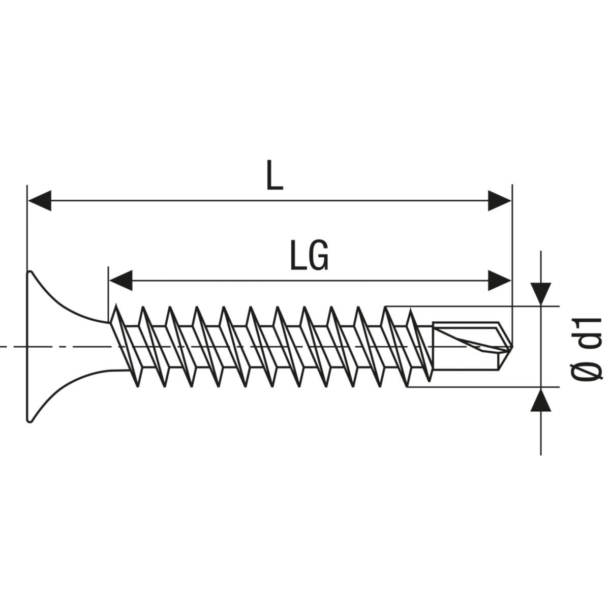 Gix Schnellbauschraube „D“, Bohrspitze, 3,5x35 Bild 2