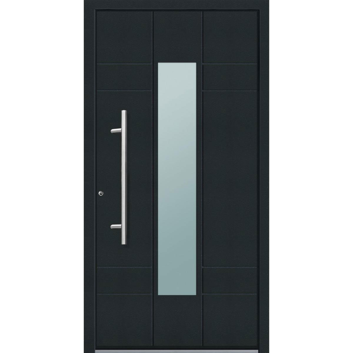 Aluminium Sicherheits-Haustür Como Superior anthrazit 100 x 210 x 6 cm links Bild 1