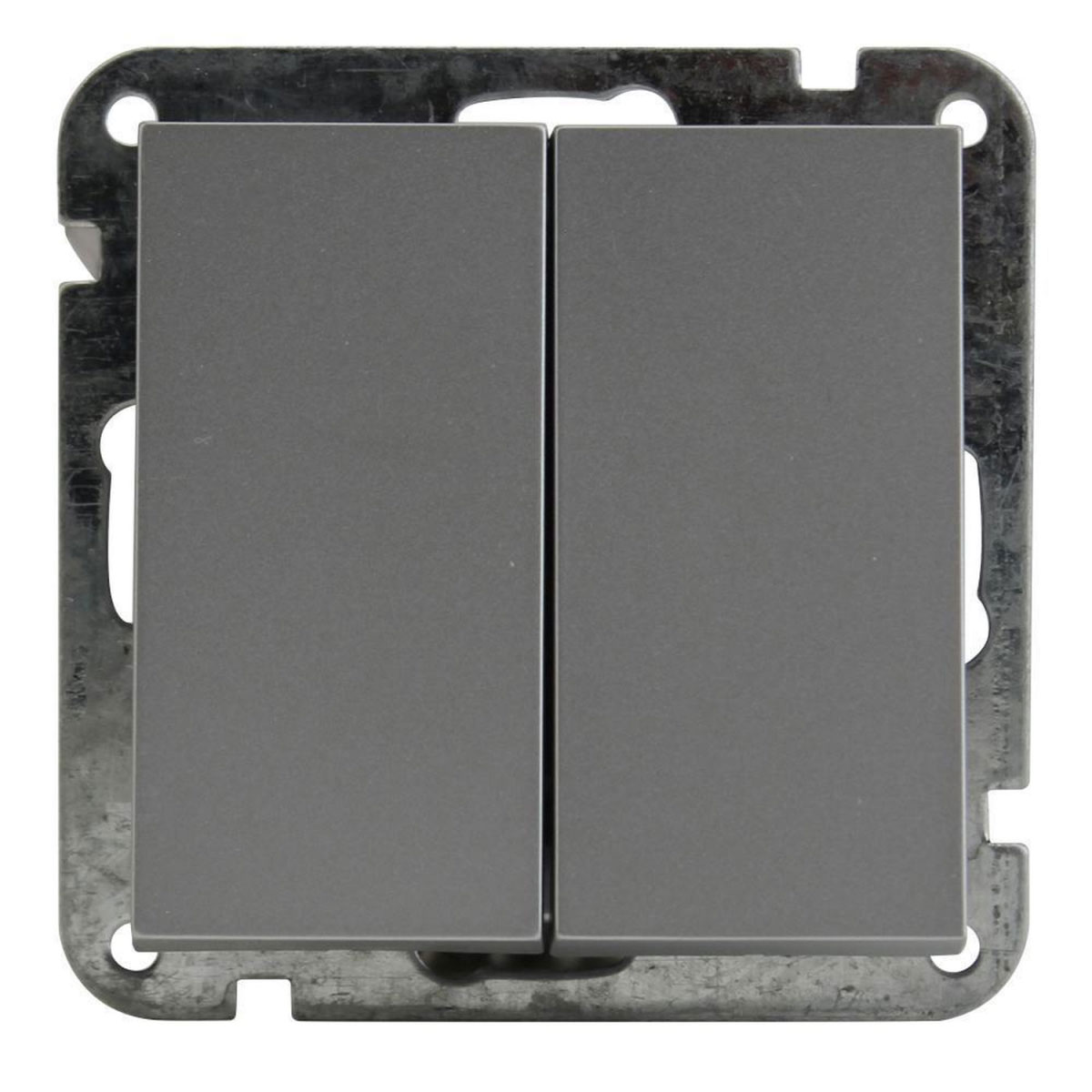 Doppel-/Wechselschalter Melbourne silber Serie 703