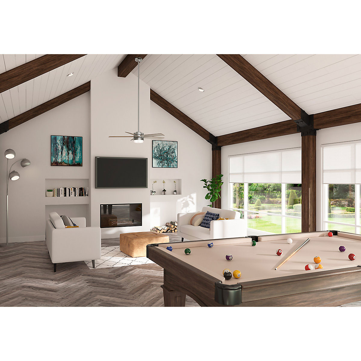 Hunter Fan Hunter Deckenenventilator Claudette 132 cm Nickel poliert Bild 9