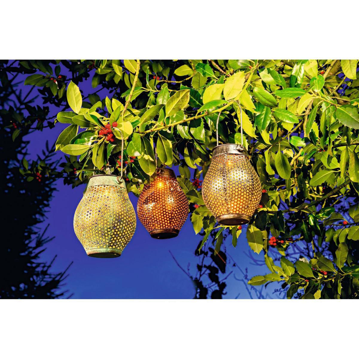 Flector Garten LED-Solar-Dekolicht Orient silber 12,5 x 12,5 x 16 cm Bild 3