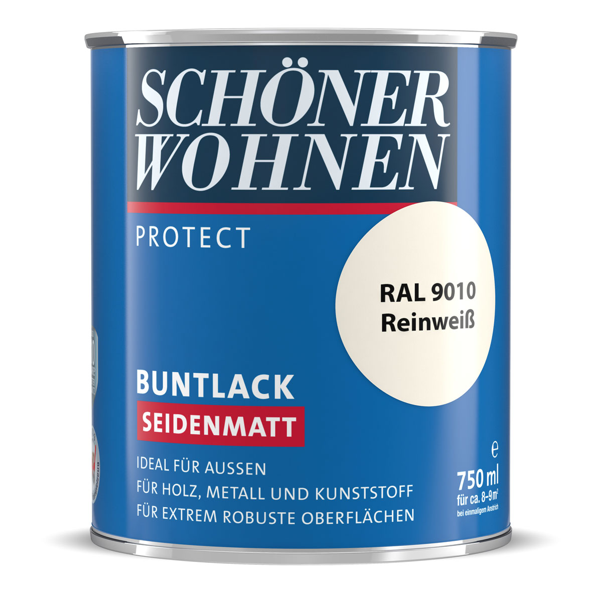 Schöner Wohnen Farbe Buntlack Protect Reinweiß seidenmatt 750 ml