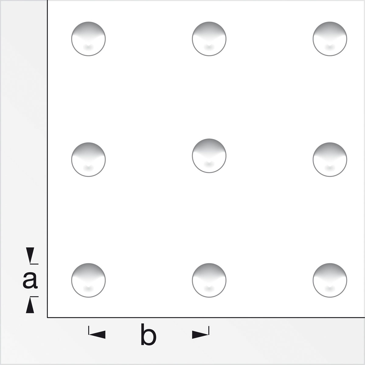 MyTool Rundnoppenblech 24x 48 cm Aluminium silber Bild 2