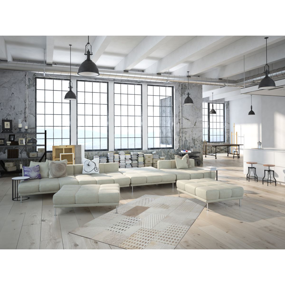 Gleam 560 Weiß 120cm x 170cm Bild 2