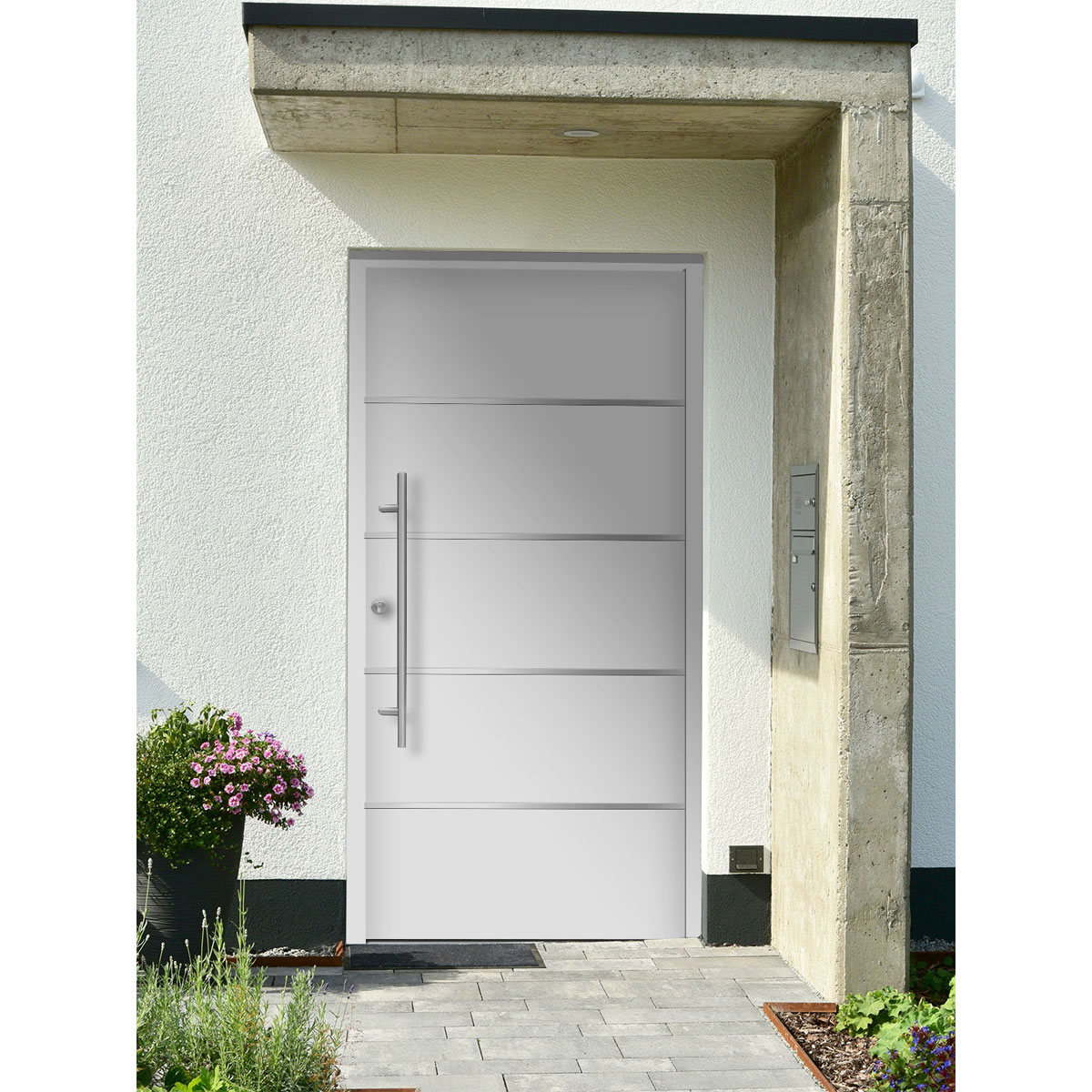 SplenDoor  Premium-Haustür Passivedoor Visby energiesparend weiss 110 x 210 cm links Bild 2