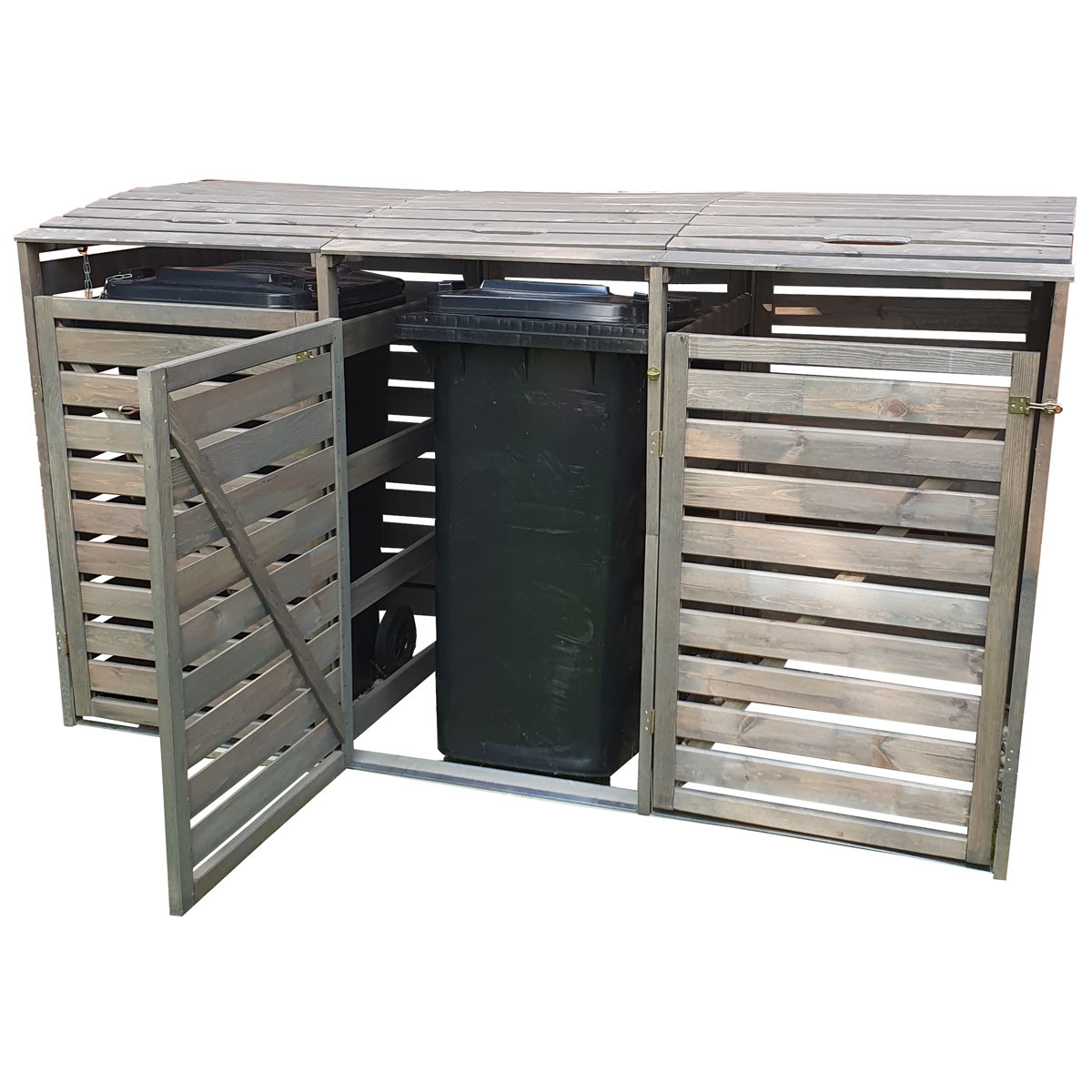 Muelltonnenbox Vario III f. 3 Tonnengrau Bild 8