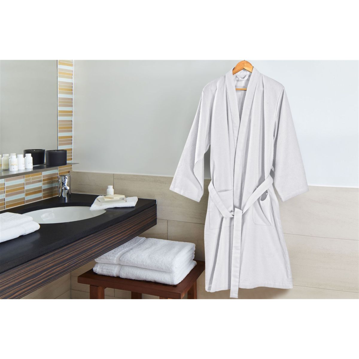 Bademantel Carla 125 Weiß XL Bild 4