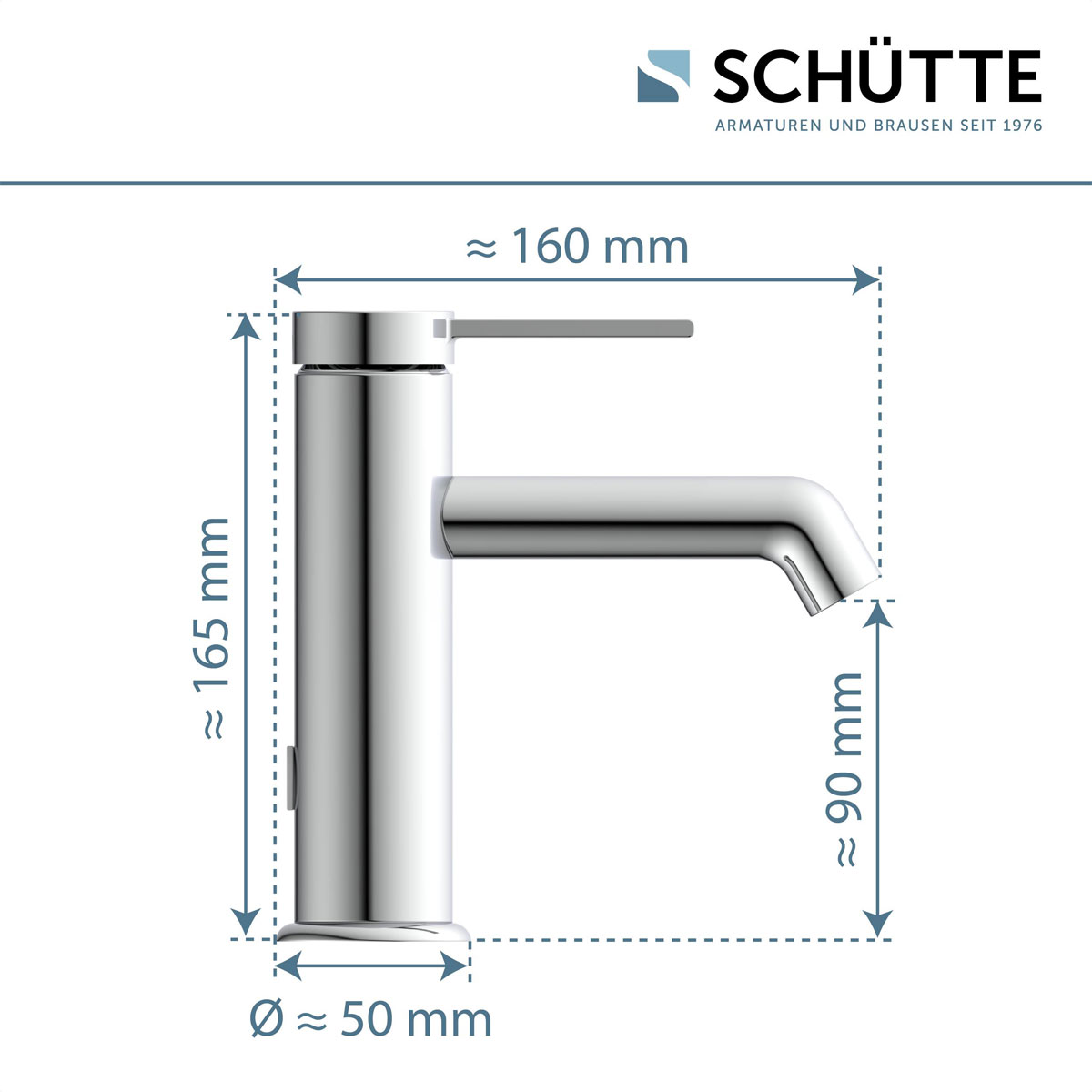 WT-Armatur Los Angeles chrom Eco-Klick-Kartusche inkl.Push-Open-Garnitur