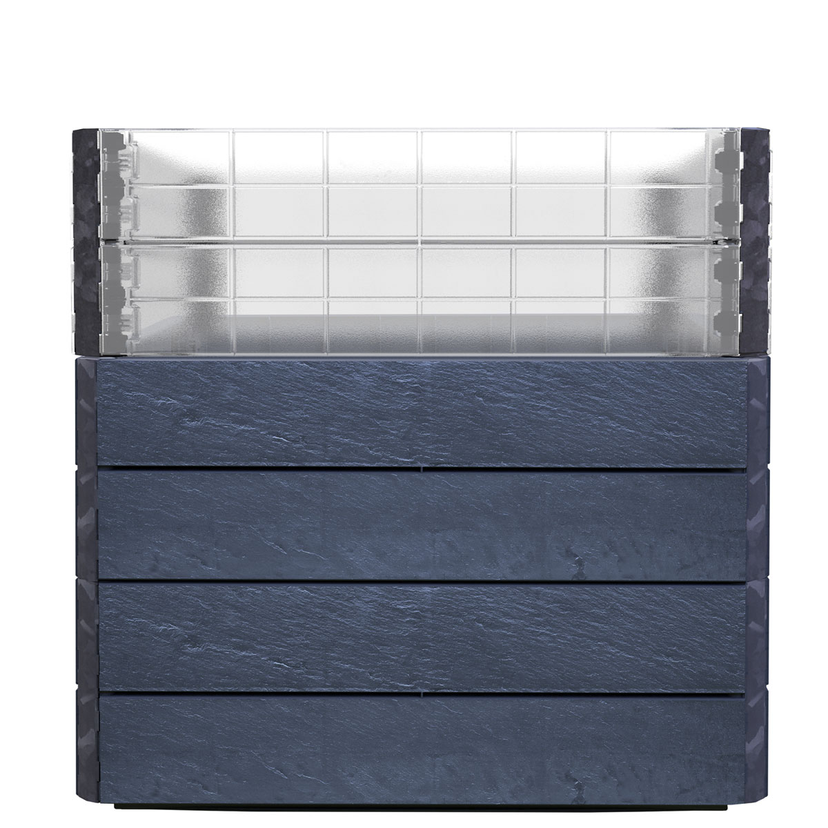 Garantia Hochbeet Ergo Quadro Turbo 75 mit Wachstumsmodul 420 L grau