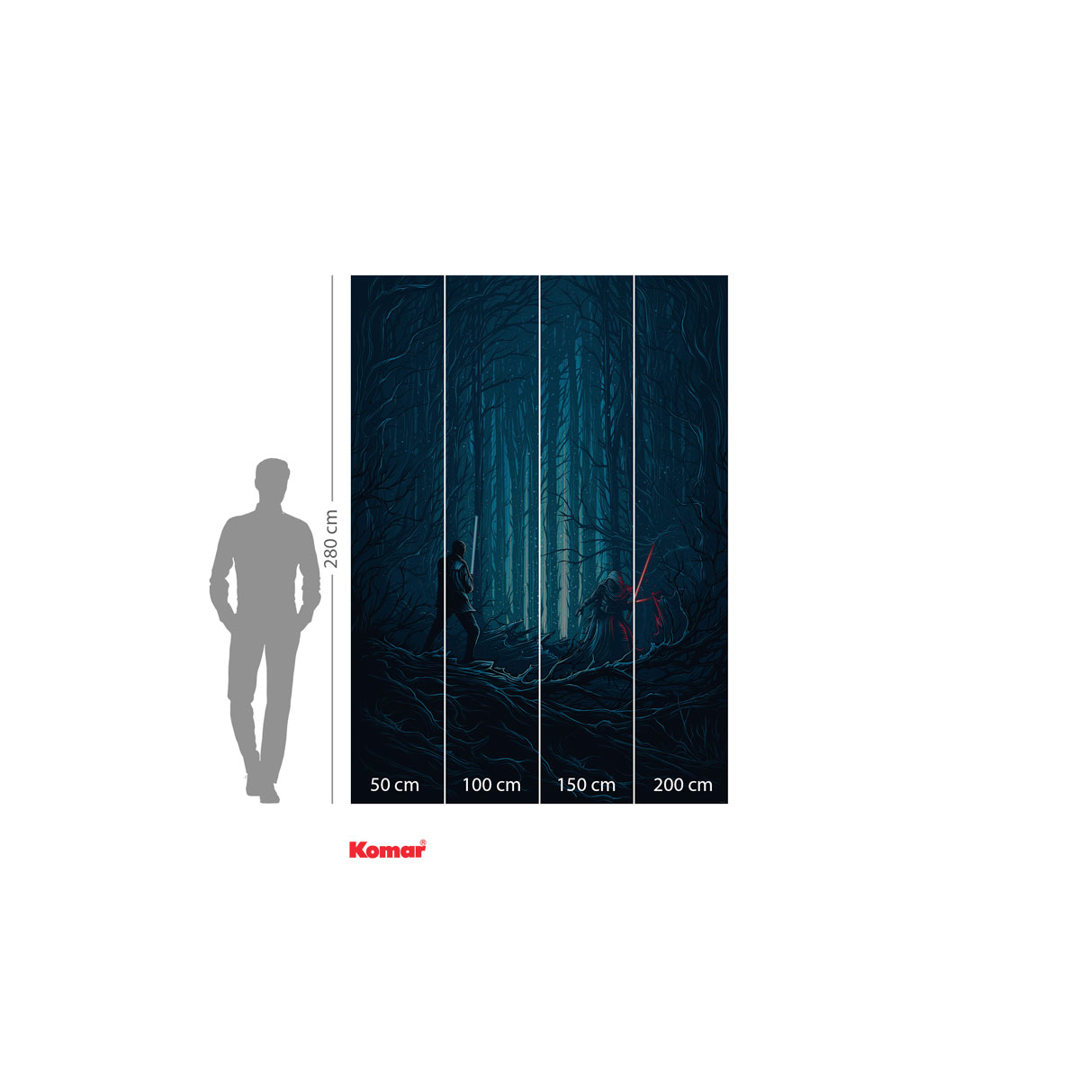 Komar  Vlies Fototapete Star Wars Wood Fight 200x280 cm Bild 3