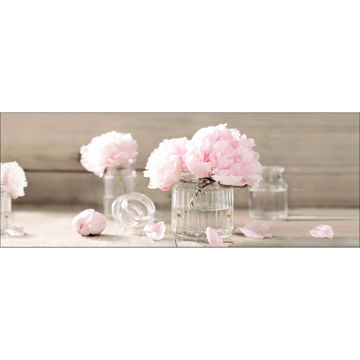 Canvas-Art Pfingstrosen 30 x 80 cm Bild 1