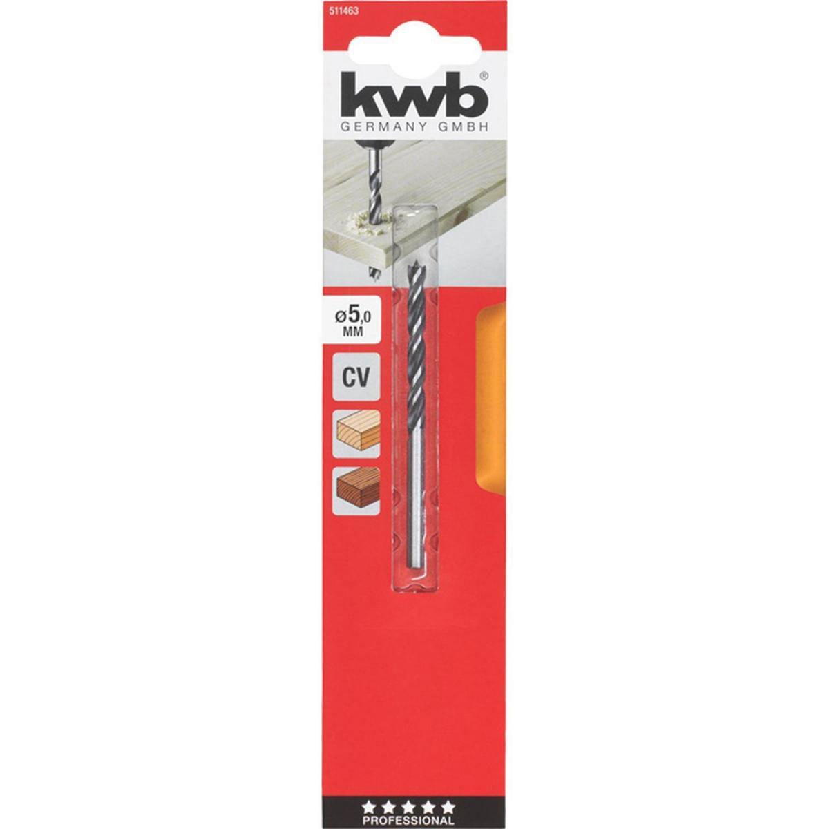 kwb  Holzspiralbohrer Durchmesser 5 mm Bild 2