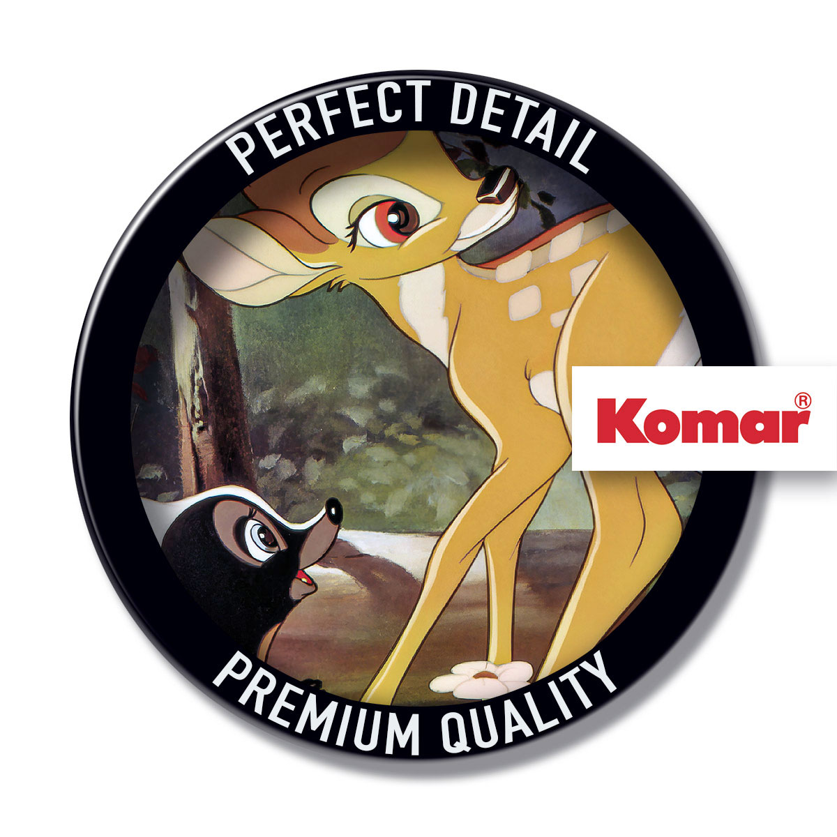 Komar  Selbstklebende Vlies Fototapete rund Bambi Butterfly Durchmesser 125 cm Bild 3