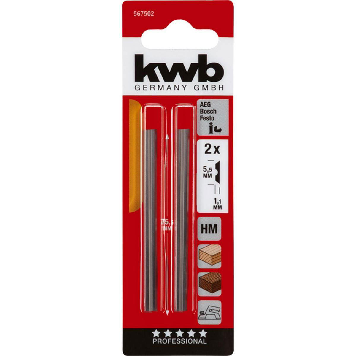 kwb  Hobel-Wendemesser 75 mm Bild 2