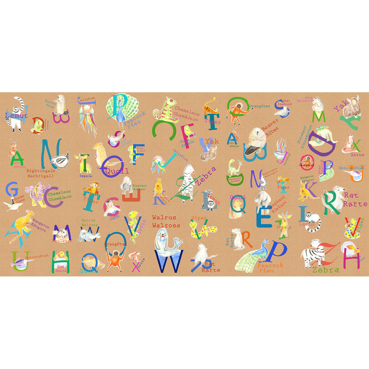 Komar  Vlies Fototapete Animals A-Z 500x250 cm Bild 2