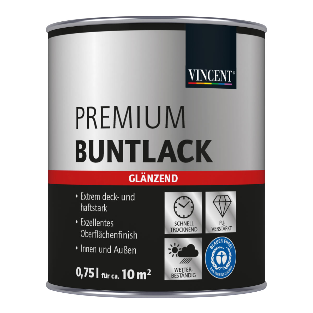 Vincent Premium Buntlack Antikrosa glänzend 750 ml Bild 1
