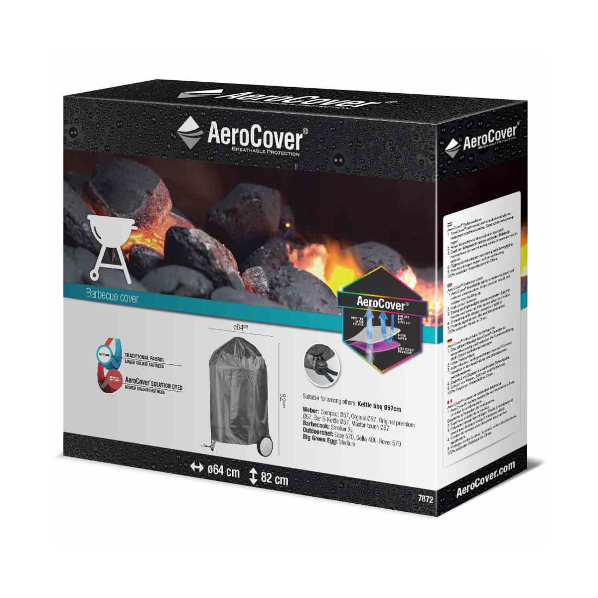 AeroCover Schutzhülle für Grillgeräte Durchmesser 57 cm anthrazit