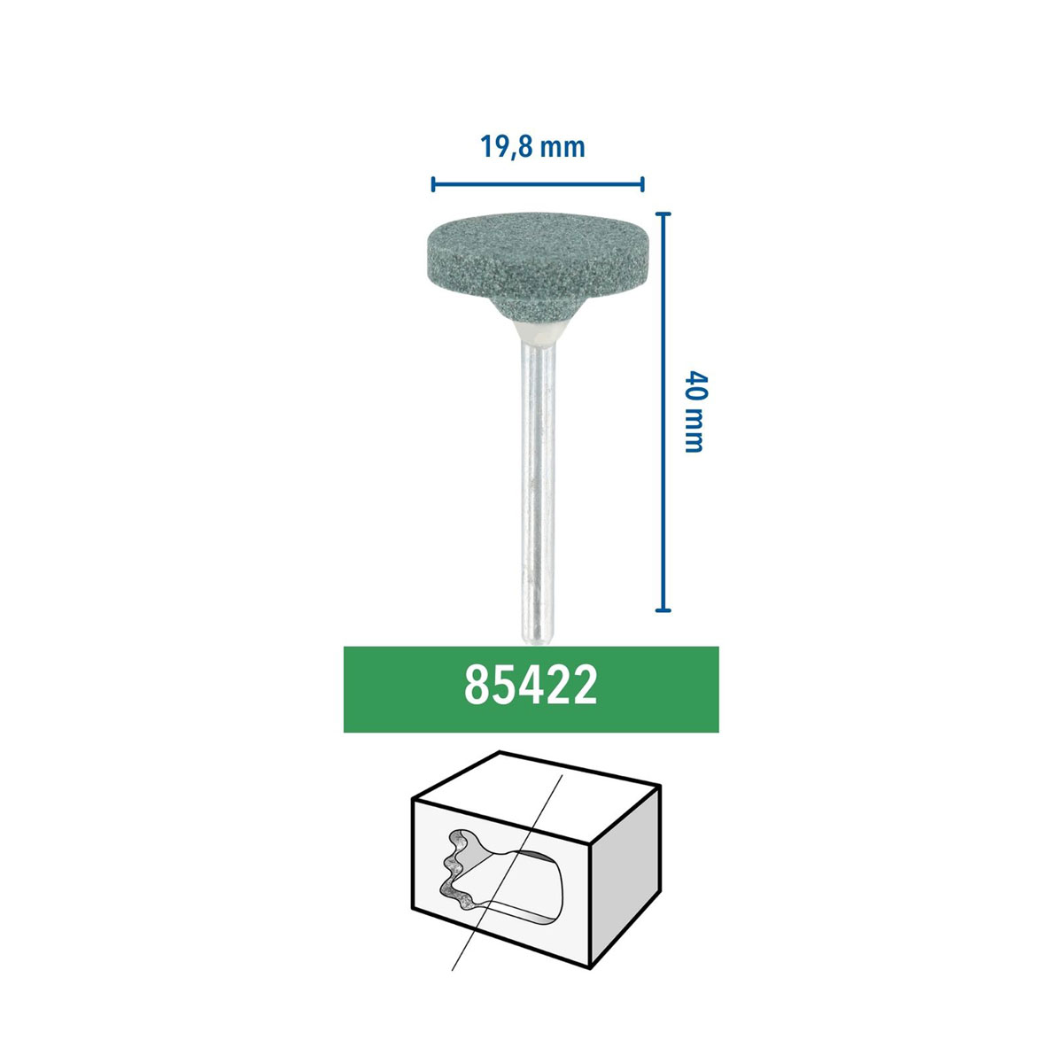 Dremel  Schleifstein Silizium-Karbid Durchmesser 19,8 mm Bild 2