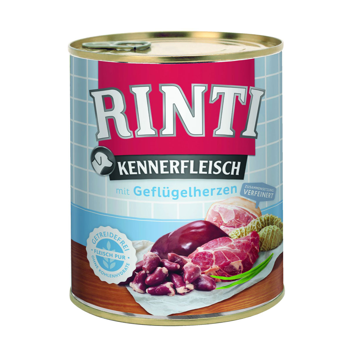 Rinti  Dose Kennerfleisch Geflügelherzen 800g