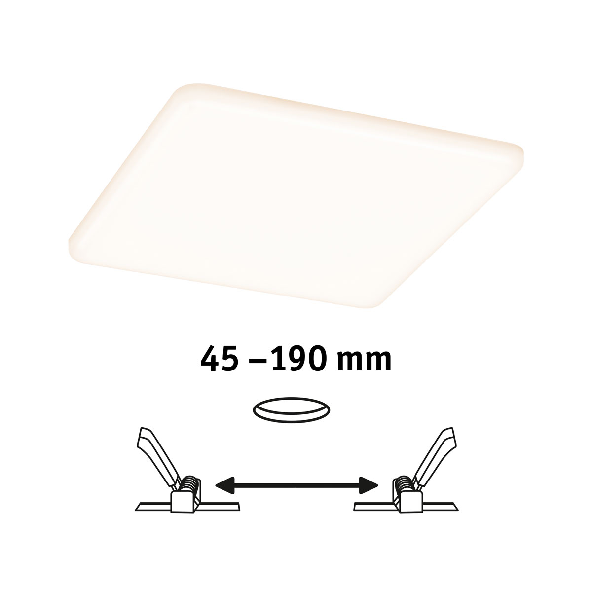 Paulmann LED-Deckenleuchte Veluna VariFit 18,5 x 18,5 cm 3000K weiß Bild 3