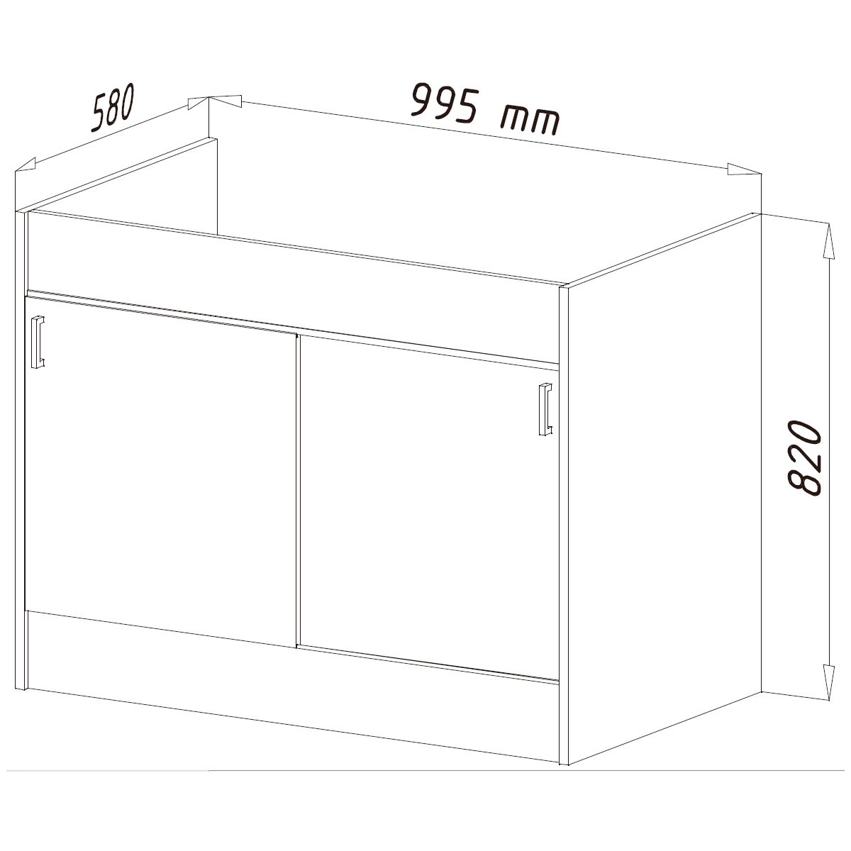 Respekta Samara Komplettspüle KS60S 100 x 60 cm Weiß / Weiß Bild 2