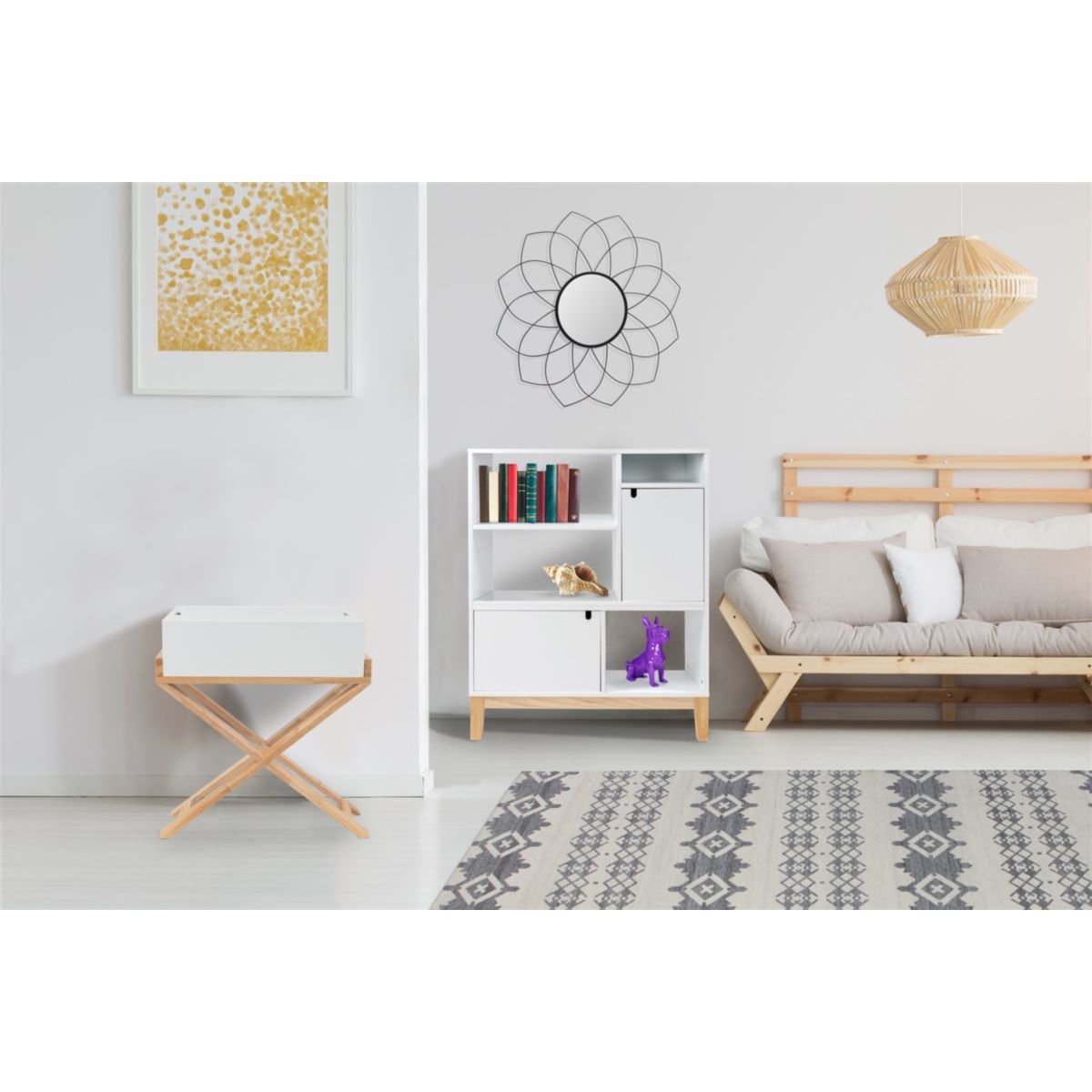 Schränkchen Valerie 410 weiss Natural Bild 3