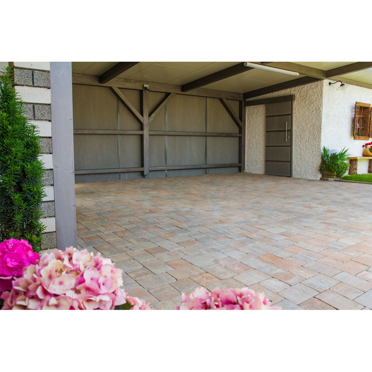 Natursteinmosaik Toscana 22,5 x 15 x 5 cm muschelkalk Bild 2