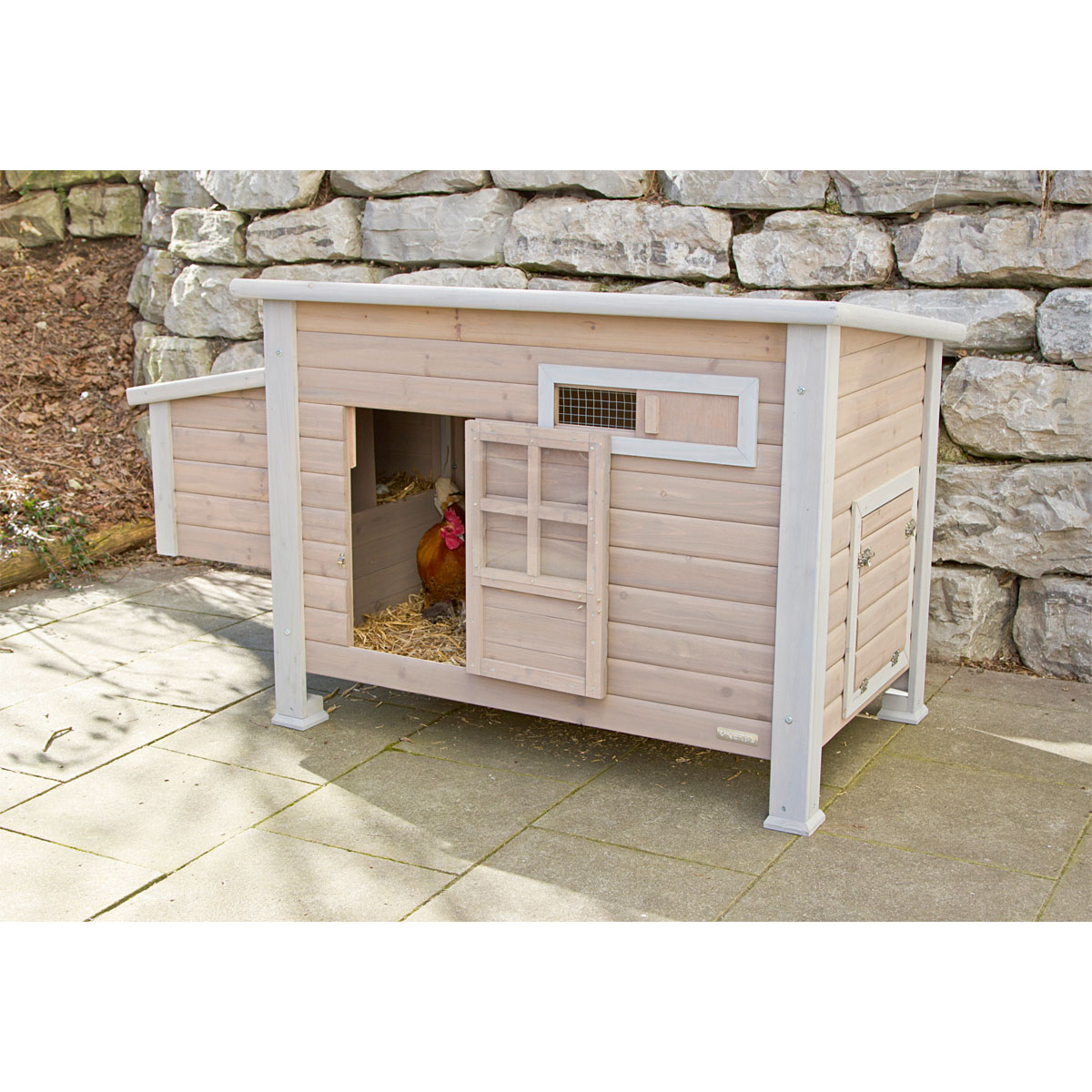 Hühnerstall Emma 146 x 85 x 74 cm braun Bild 2