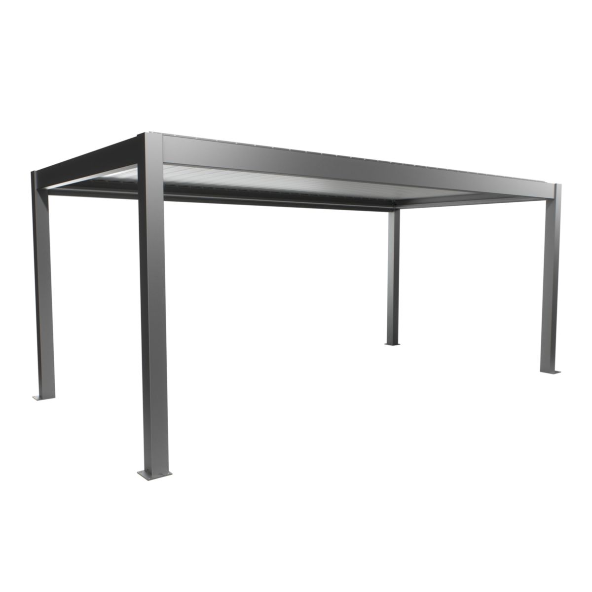 Biohort Pergola Gr. 6x3 quarzgrau/silber-met 608x 312x 264 cm