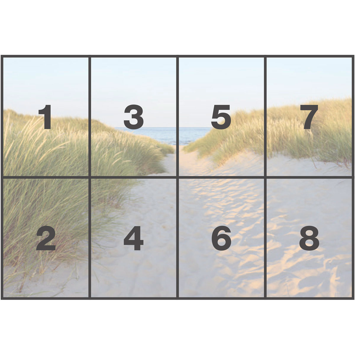 Komar  Papier Fototapete Sandy Path 368x254 cm Bild 3