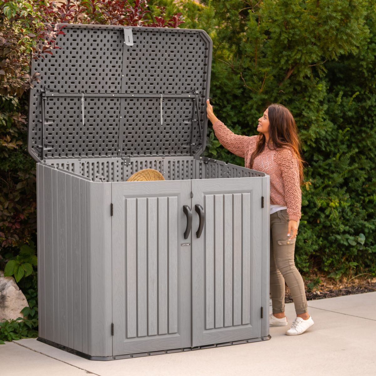 Lifetime Mülltonnenbox Phil 2x240 L 94x146x128 cm Bild 5