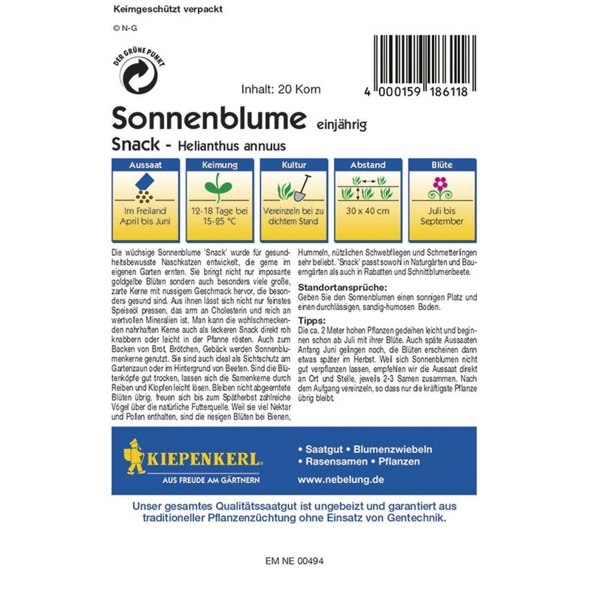 Kiepenkerl Sonnenblume Snack Bild 2