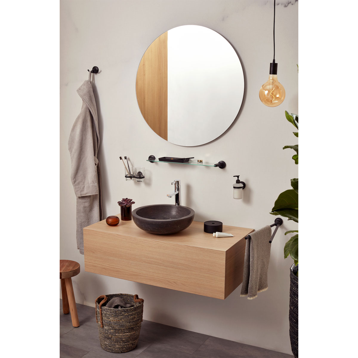 Haceka  Aspen Glas-Regal schwarz 58 cm Bild 3