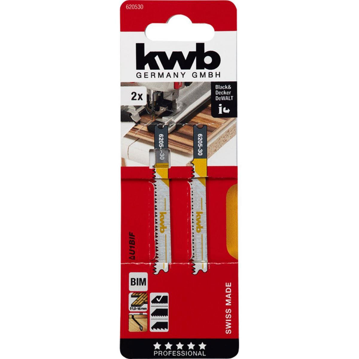 kwb  Stichsägeblätter Laminat Holzbearbeitung S30 2 Stück Bild 2